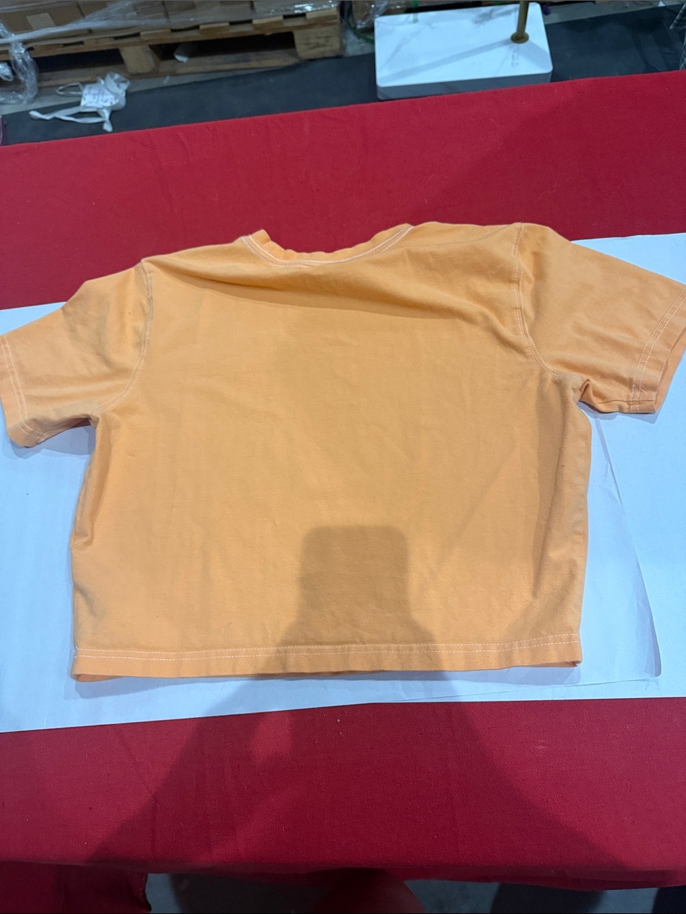 Dickies Peach-Orange Crop Short Sleeve Crewneck Tee - Picture 3 of 3